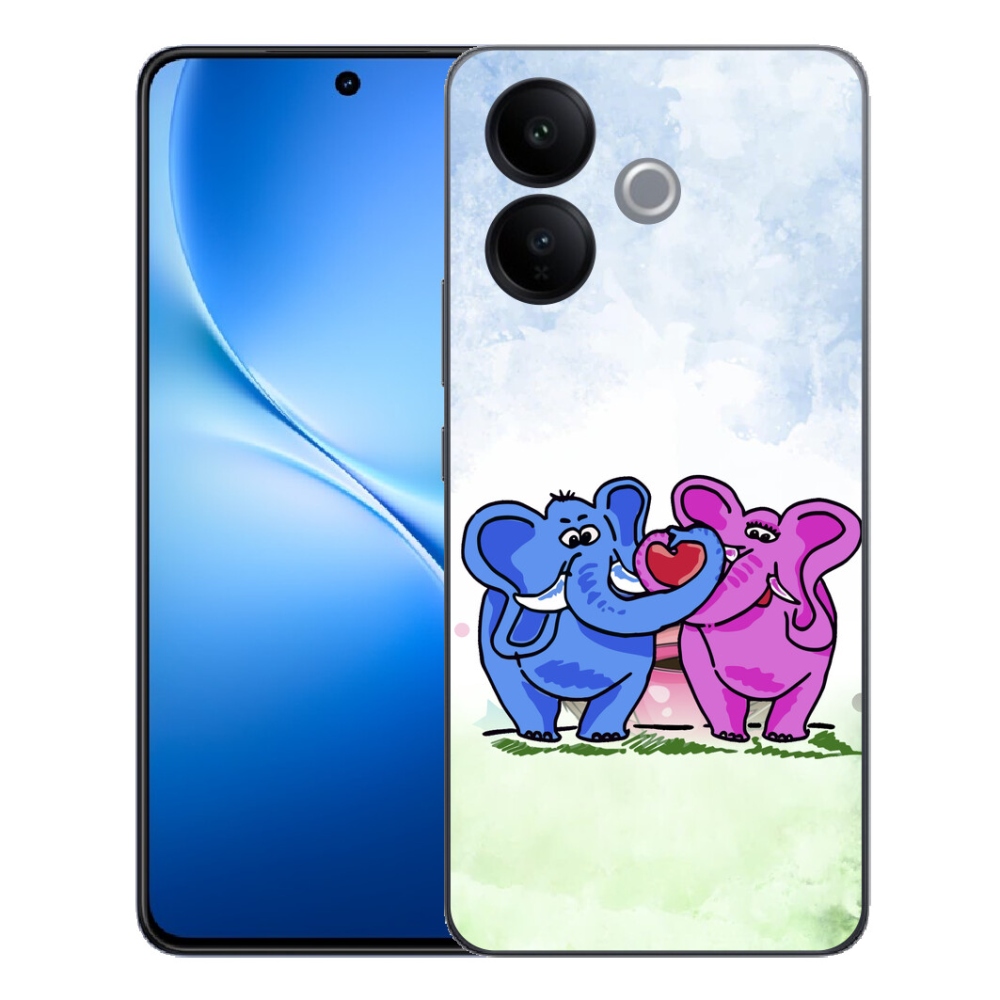 mmCase géltok a Vivo V70 Lite 5G-hez – szerelmes elefántok