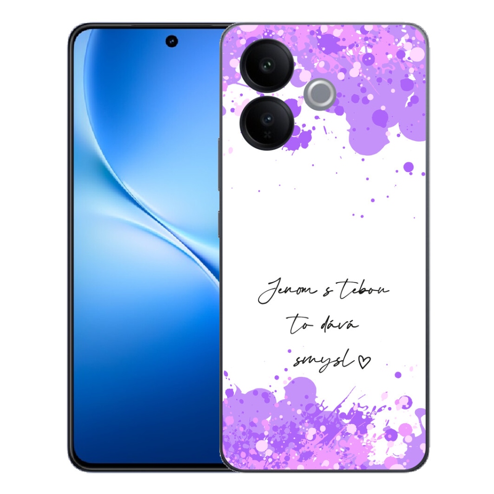 mmCase géltok a Vivo V70 Lite 5G-hez – „In Love” felirat fehér háttérrel