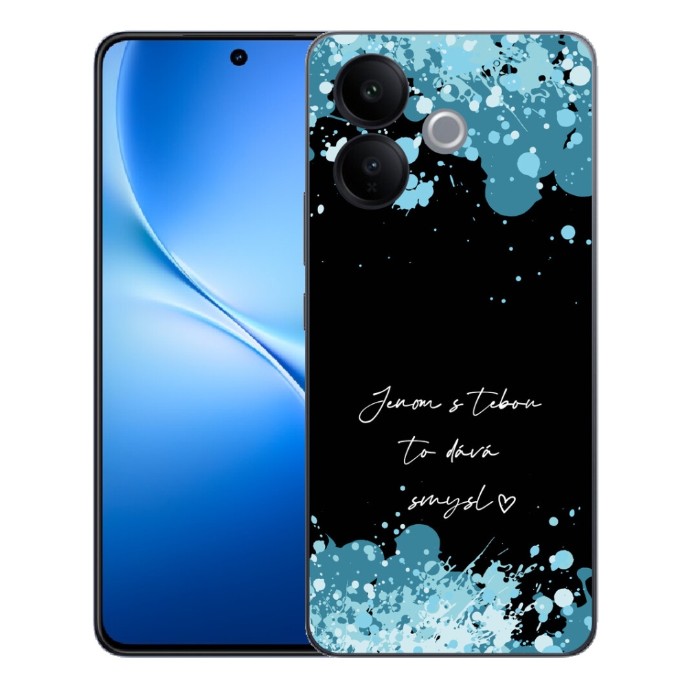 mmCase gél tok a Vivo V70 Lite 5G-hez – „In love” felirat fekete háttérrel