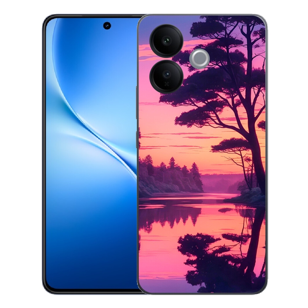 mmCase géltok a Vivo V70 Lite 5G-hez – naplemente a tó felett