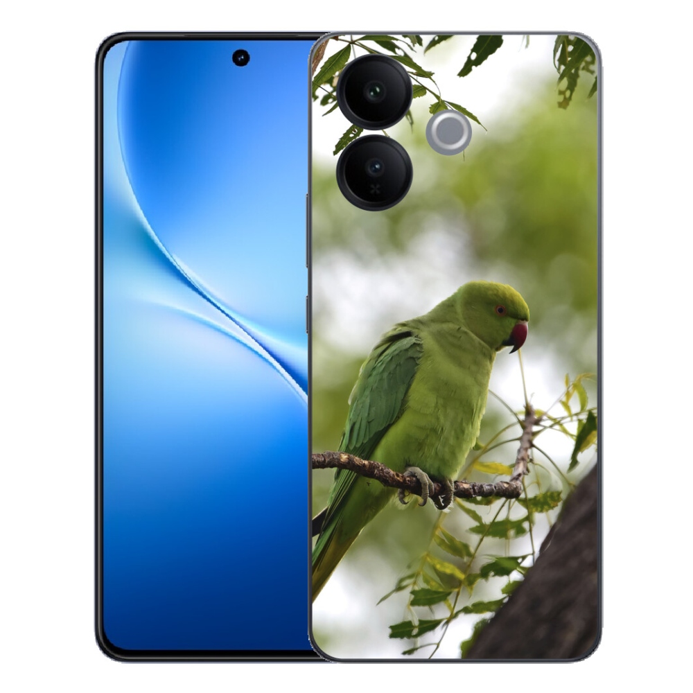 mmCase gélhuzat a Vivo V70 Lite 5G-hez – zöld papagáj