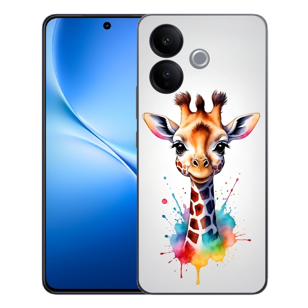 mmCase gél tok a Vivo V70 Lite 5G-hez – zsiráf 1
