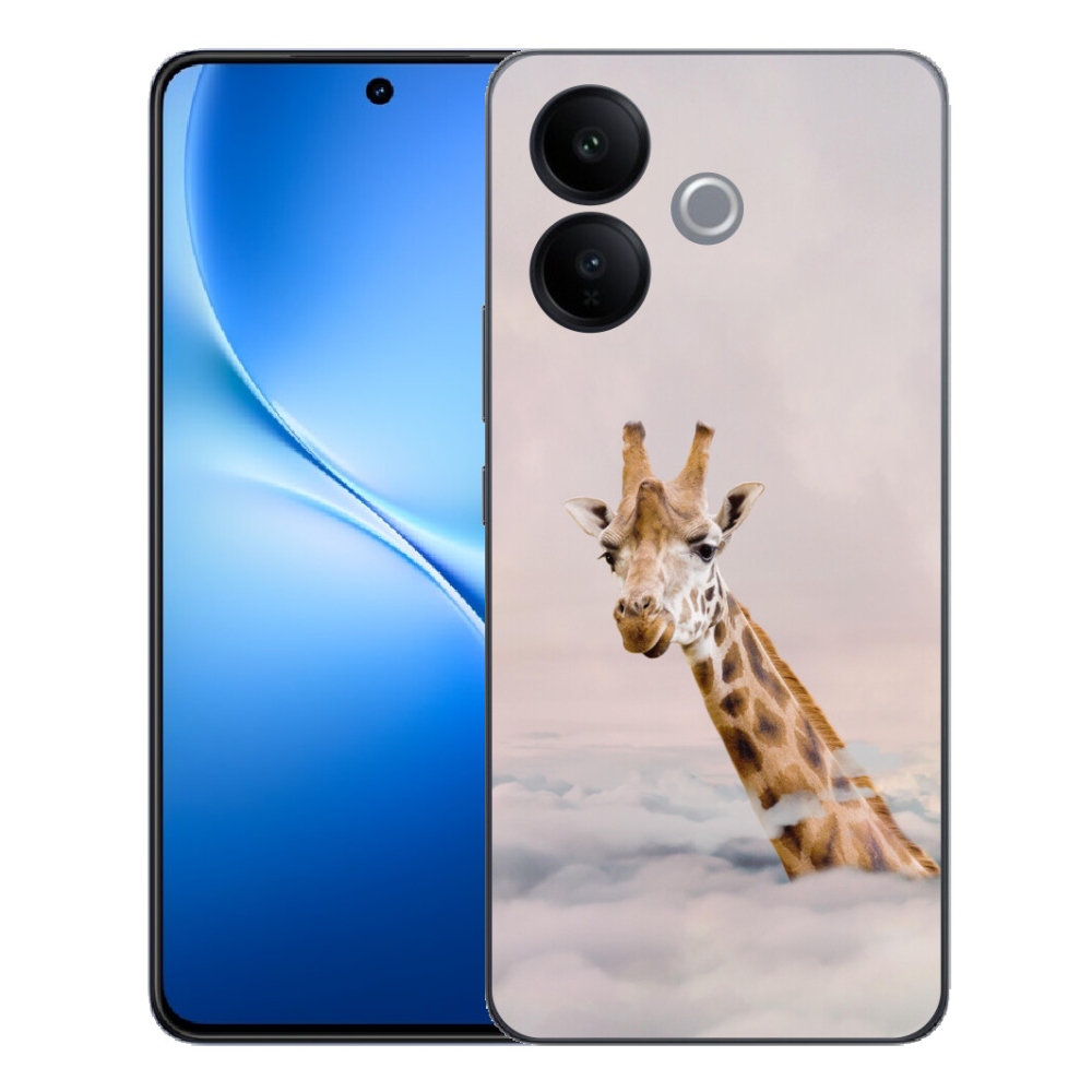 mmCase gél tok a Vivo V70 Lite 5G-hez – zsiráf a felhők között