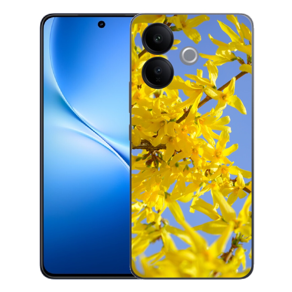 mmCase gél tok a Vivo V70 Lite 5G-hez – sárga virágok