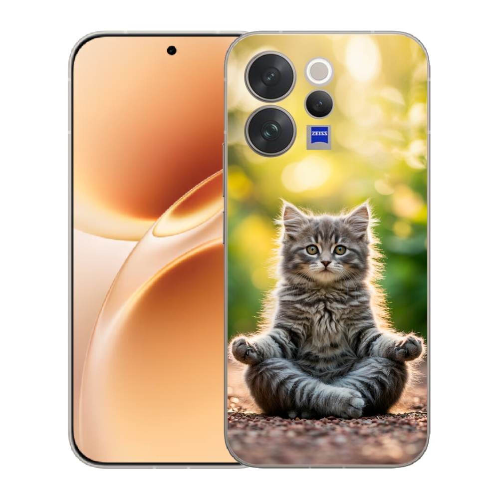 mmCase géltok a Vivo V70-hez – meditáló cica