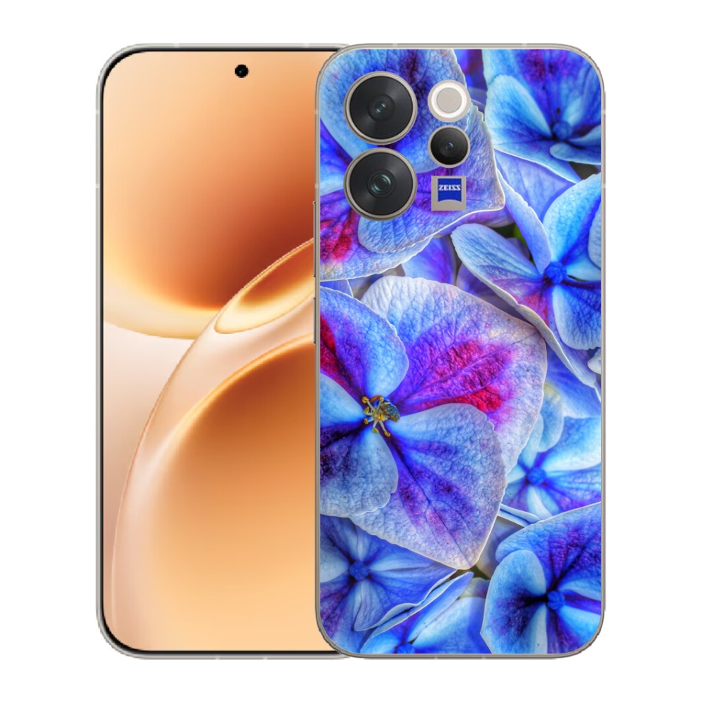 mmCase géltok a Vivo V70-hez – kék virágok 1