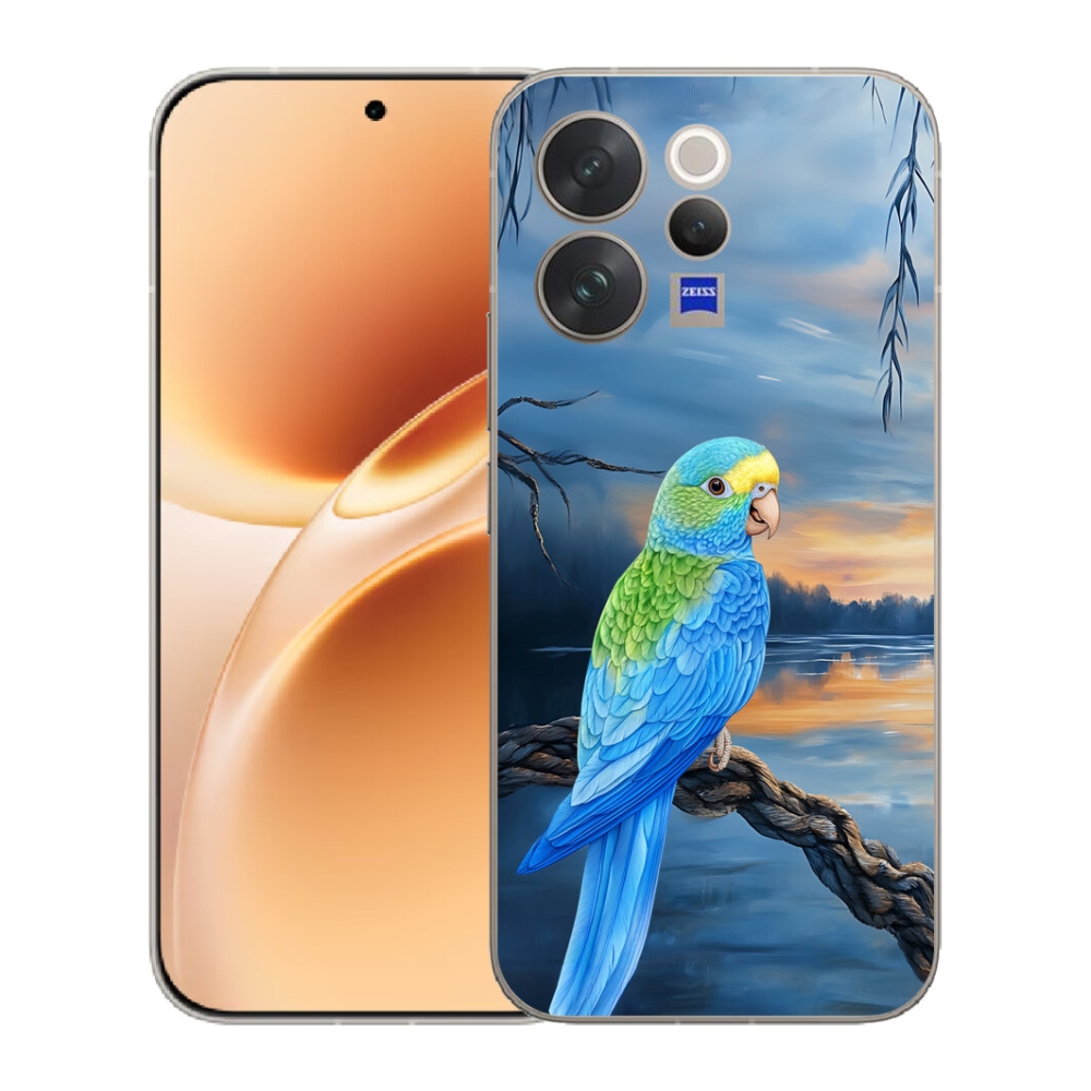 mmCase géltok a Vivo V70-hez – kék papagáj