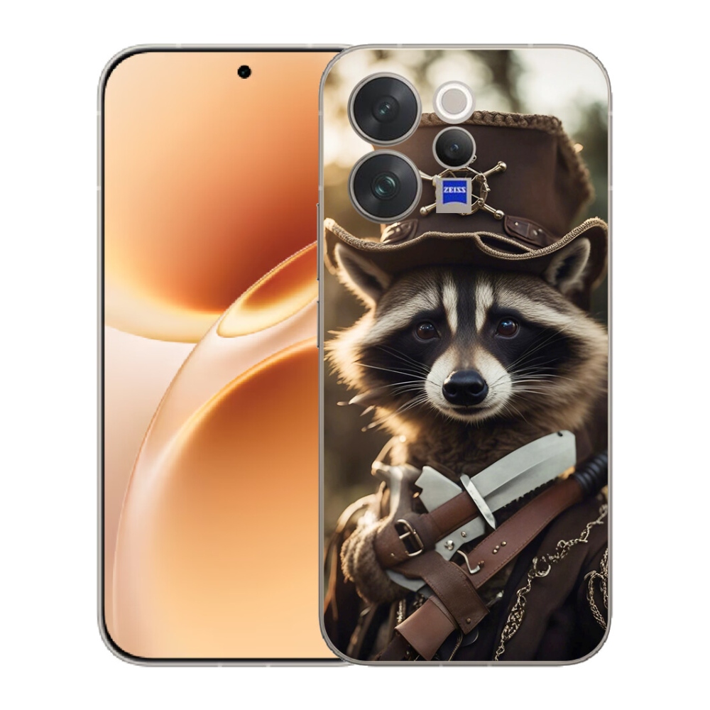 mmCase géltok a Vivo V70-hez – egyenruhás mosómedve