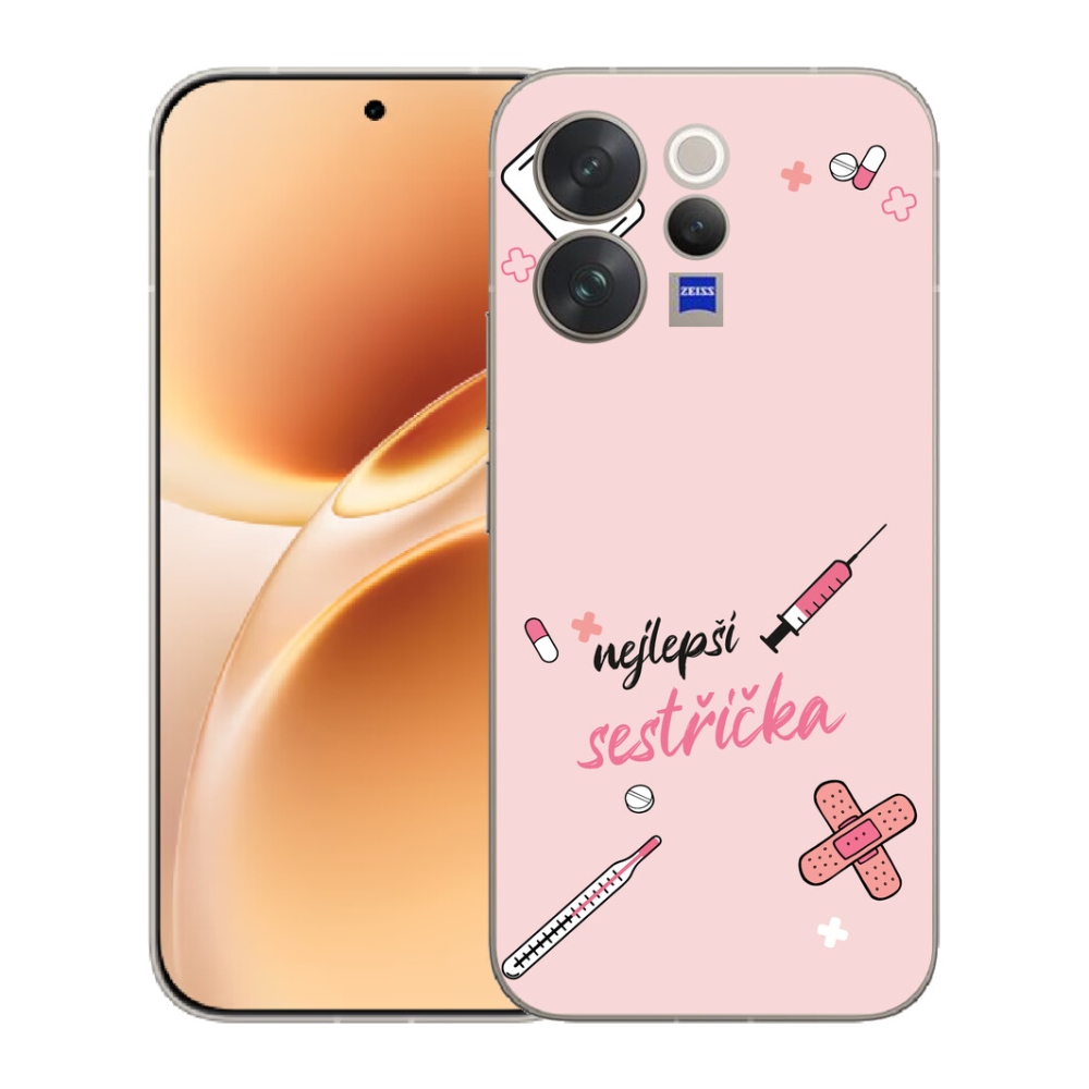mmCase gél tok a Vivo V70-hez – a rózsaszín háttér legjobb kiegészítője