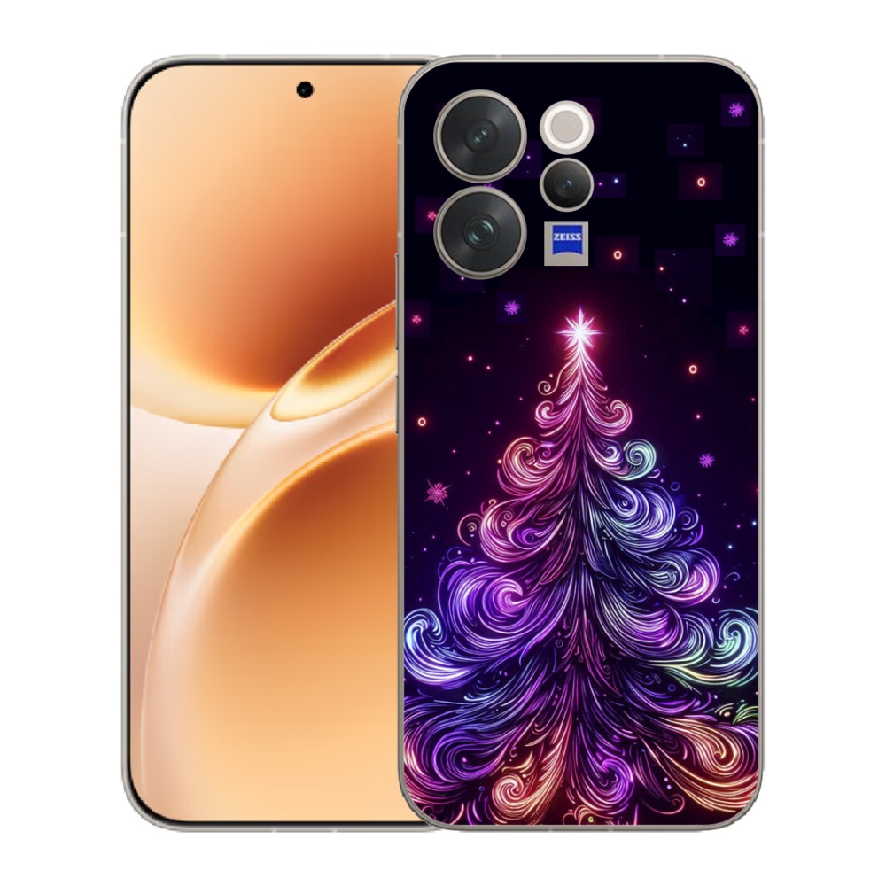 mmCase gél tok a Vivo V70-hez – neon karácsonyfa 1