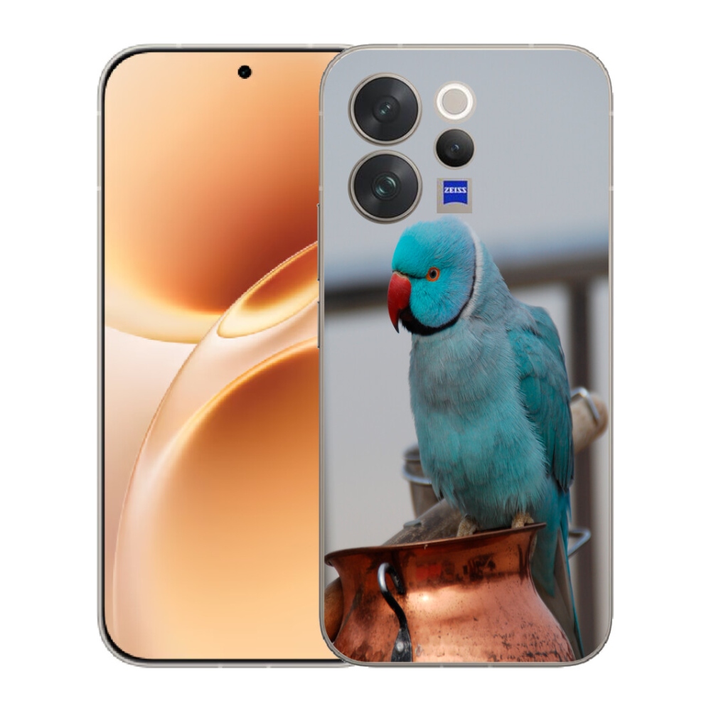 mmCase géltok a Vivo V70-hez – kék alexandri papagáj