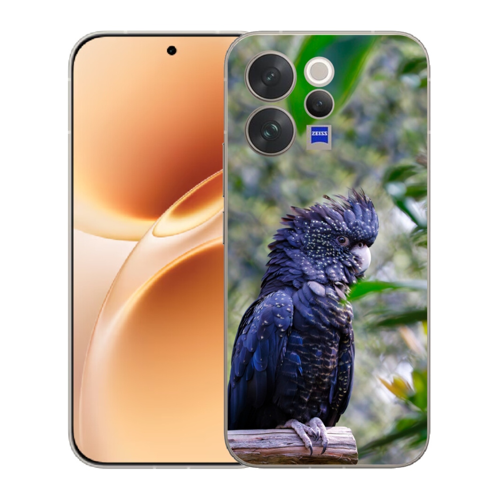 mmCase géltok a Vivo V70-hez – fekete kakadu papagáj