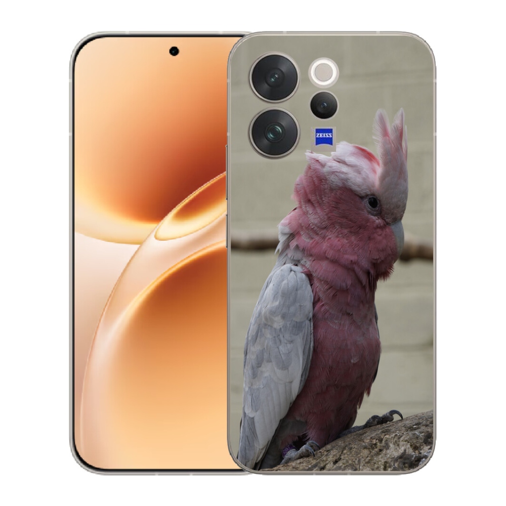 mmCase géltok a Vivo V70-hez – rózsaszín kakadu papagáj