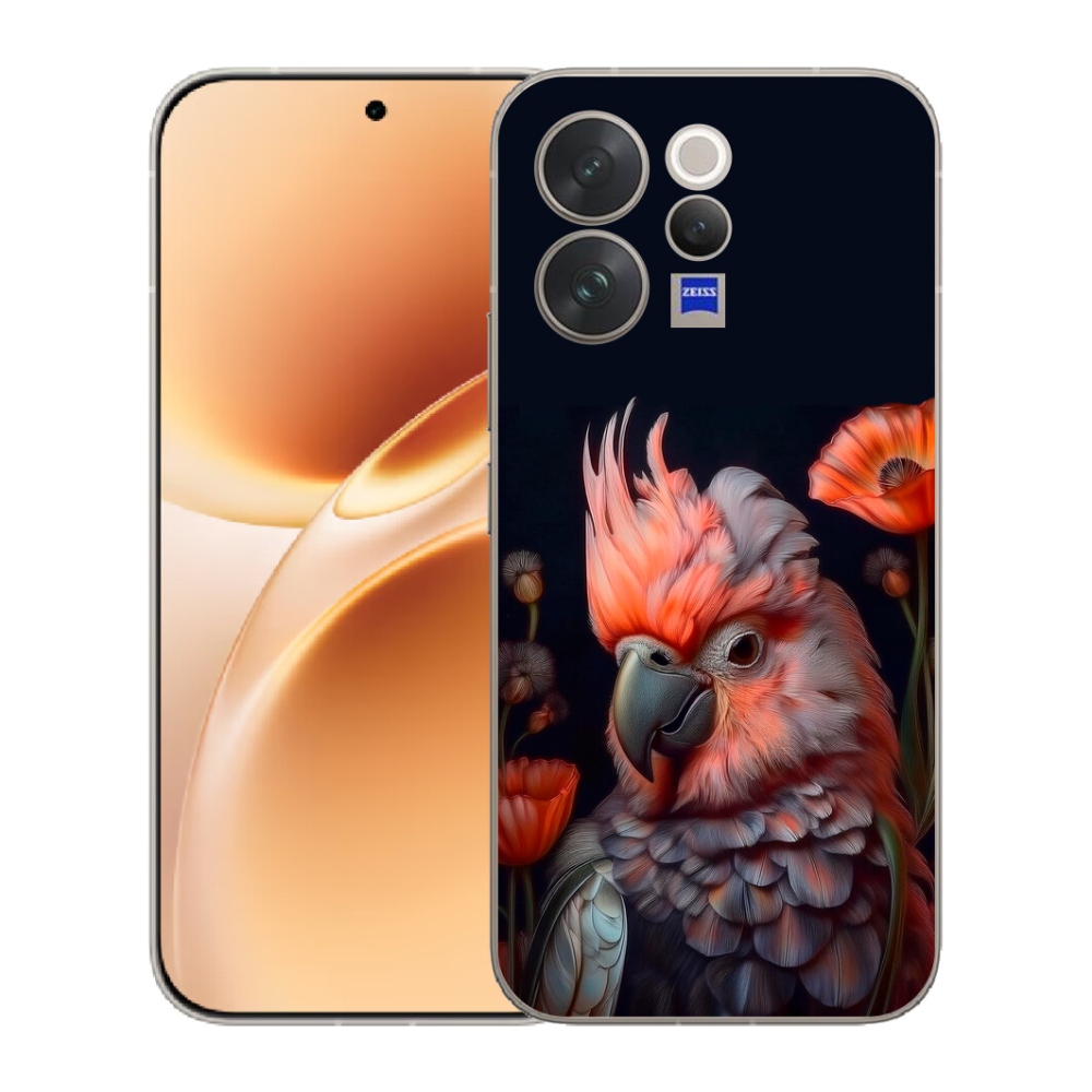 mmCase gél tok a Vivo V70-hez – színes kakadu papagáj