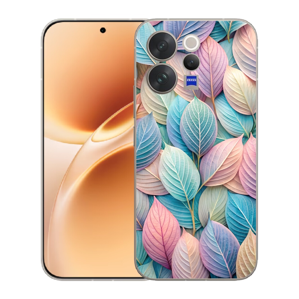 mmCase géltok a Vivo V70-hez – pasztell levelek