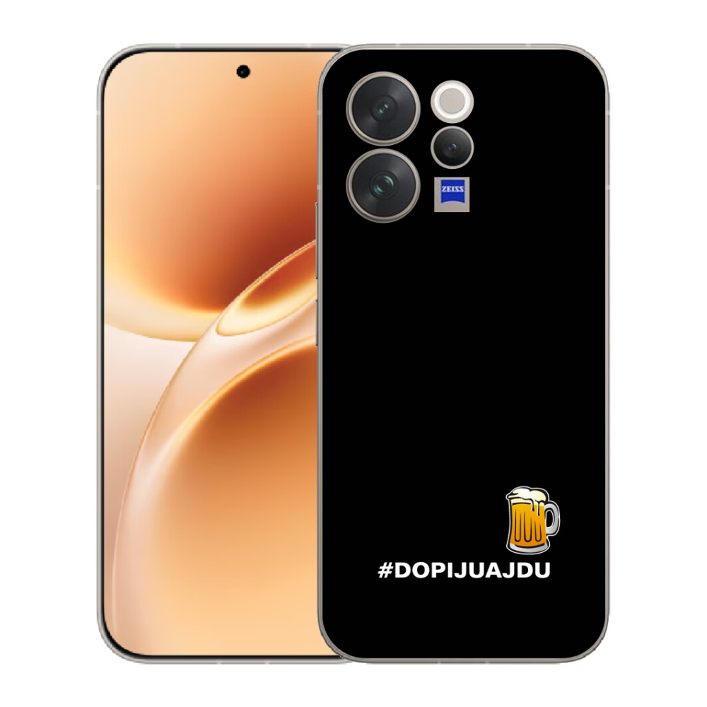mmCase gél tok a Vivo V70-hez – sörös motívum 1, fekete háttérrel