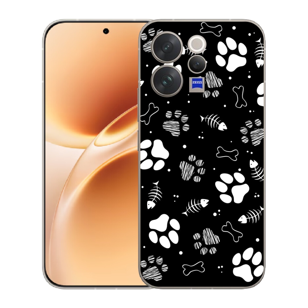 mmCase gél tok a Vivo V70-hez – kutyus mancsok