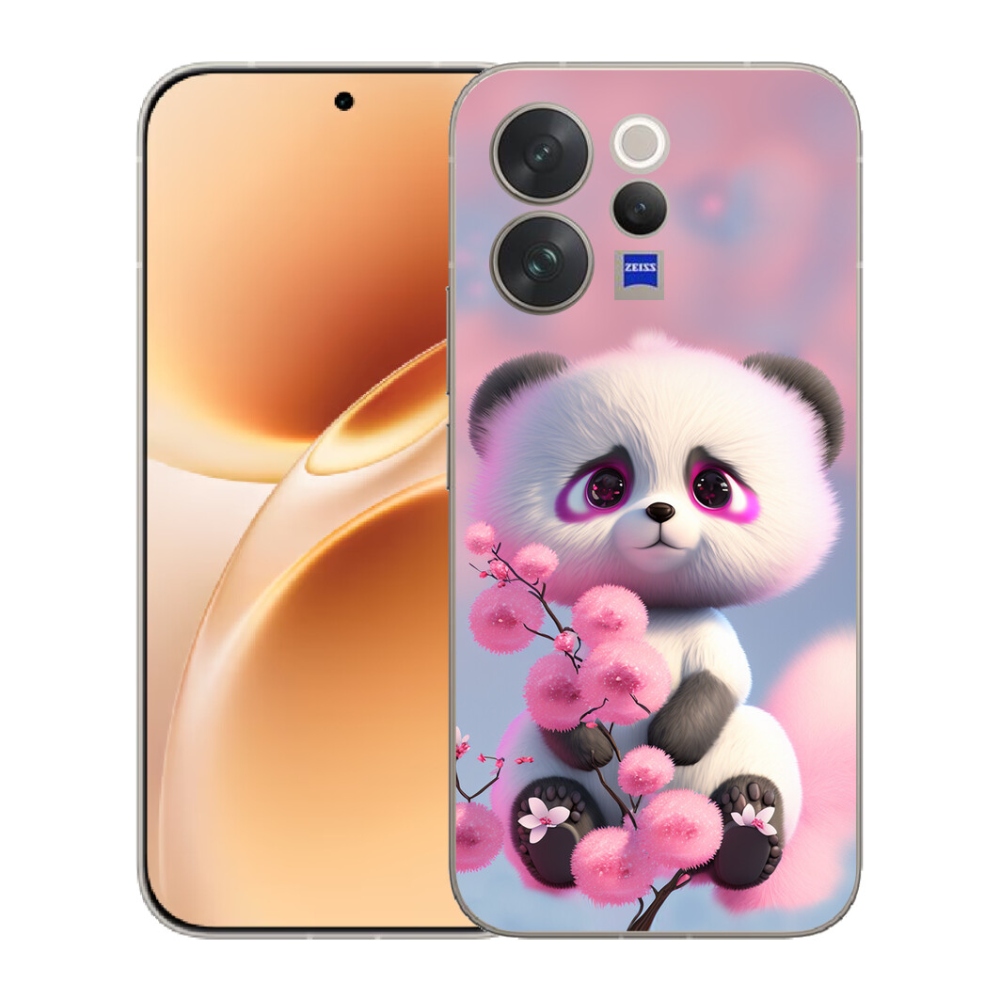mmCase gél tok a Vivo V70-hez – aranyos panda 1