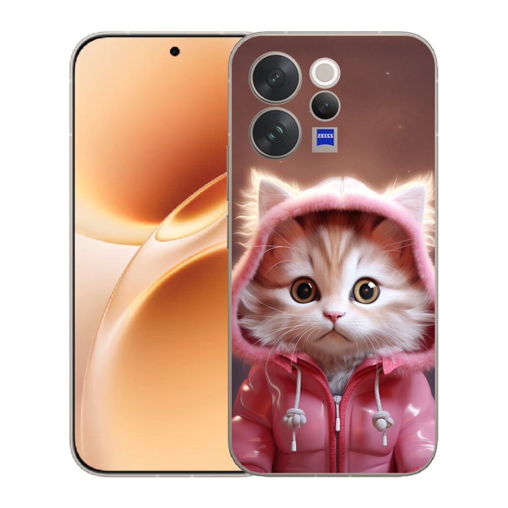 mmCase gél tok a Vivo V70-hez – aranyos cica 3