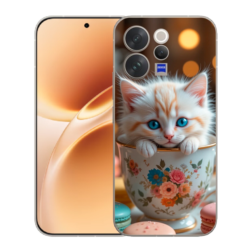 mmCase gél tok a Vivo V70-hez – aranyos cica 6