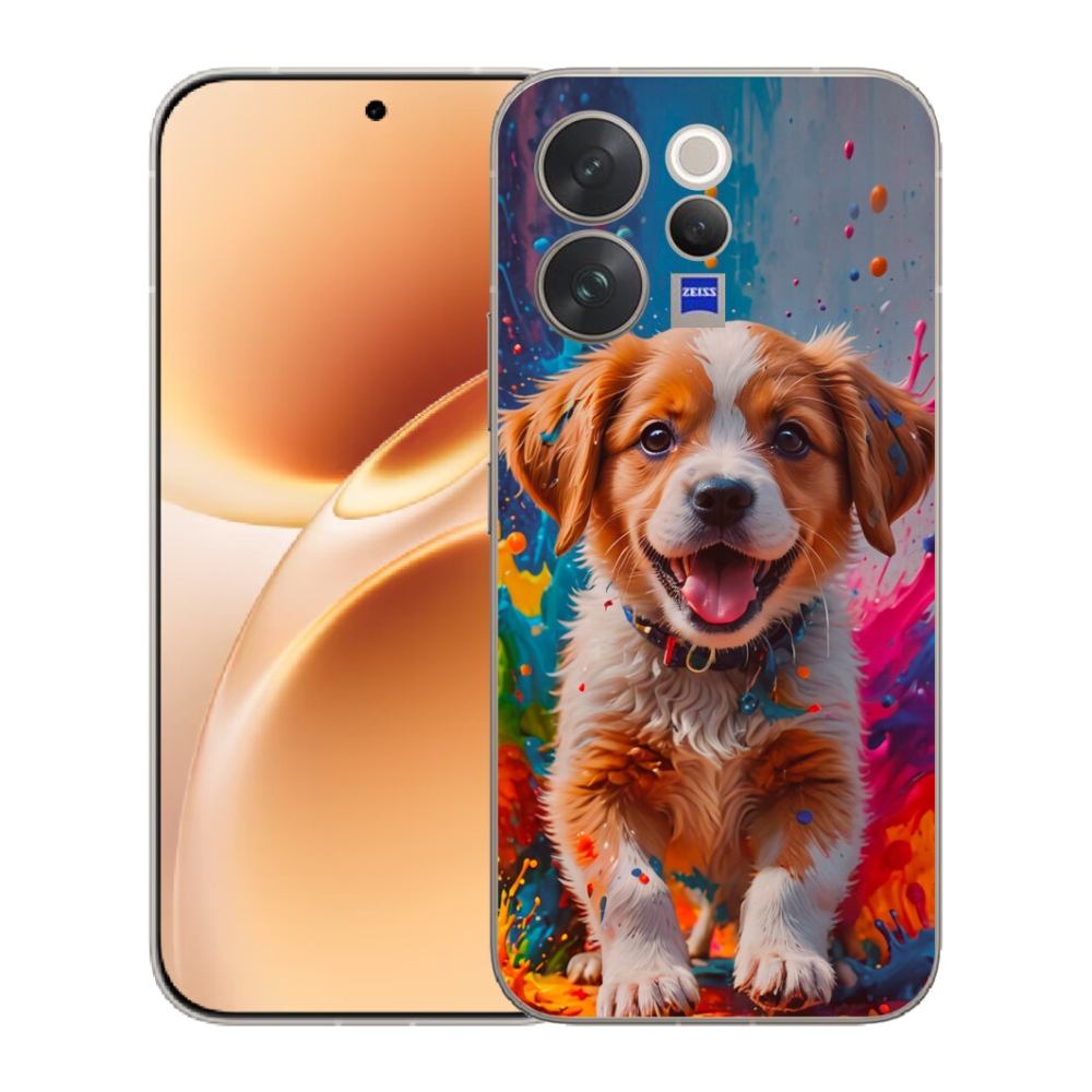 mmCase gél tok a Vivo V70-hez – aranyos kiskutya 3