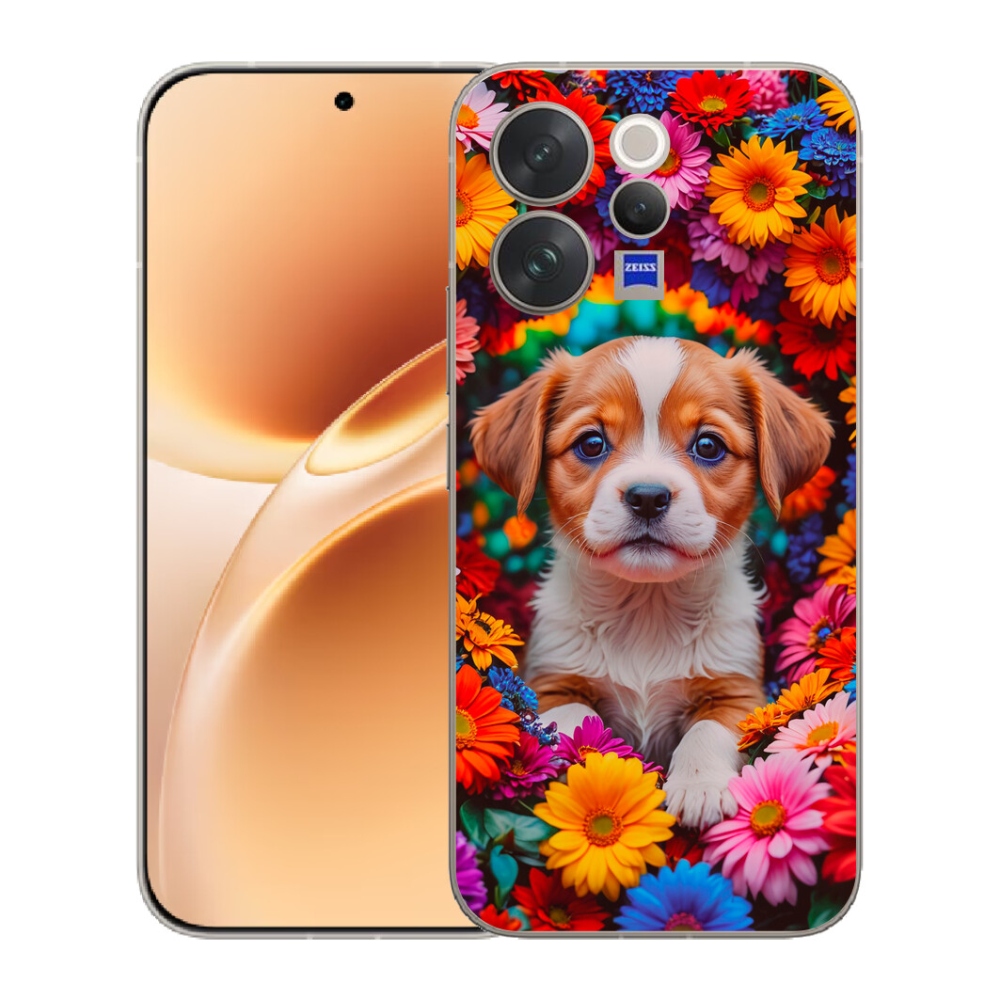 mmCase gél tok a Vivo V70-hez – aranyos kiskutya