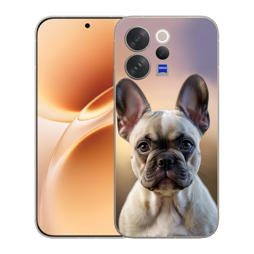 mmCase gél tok a Vivo V70-hez – aranyos francia buldog