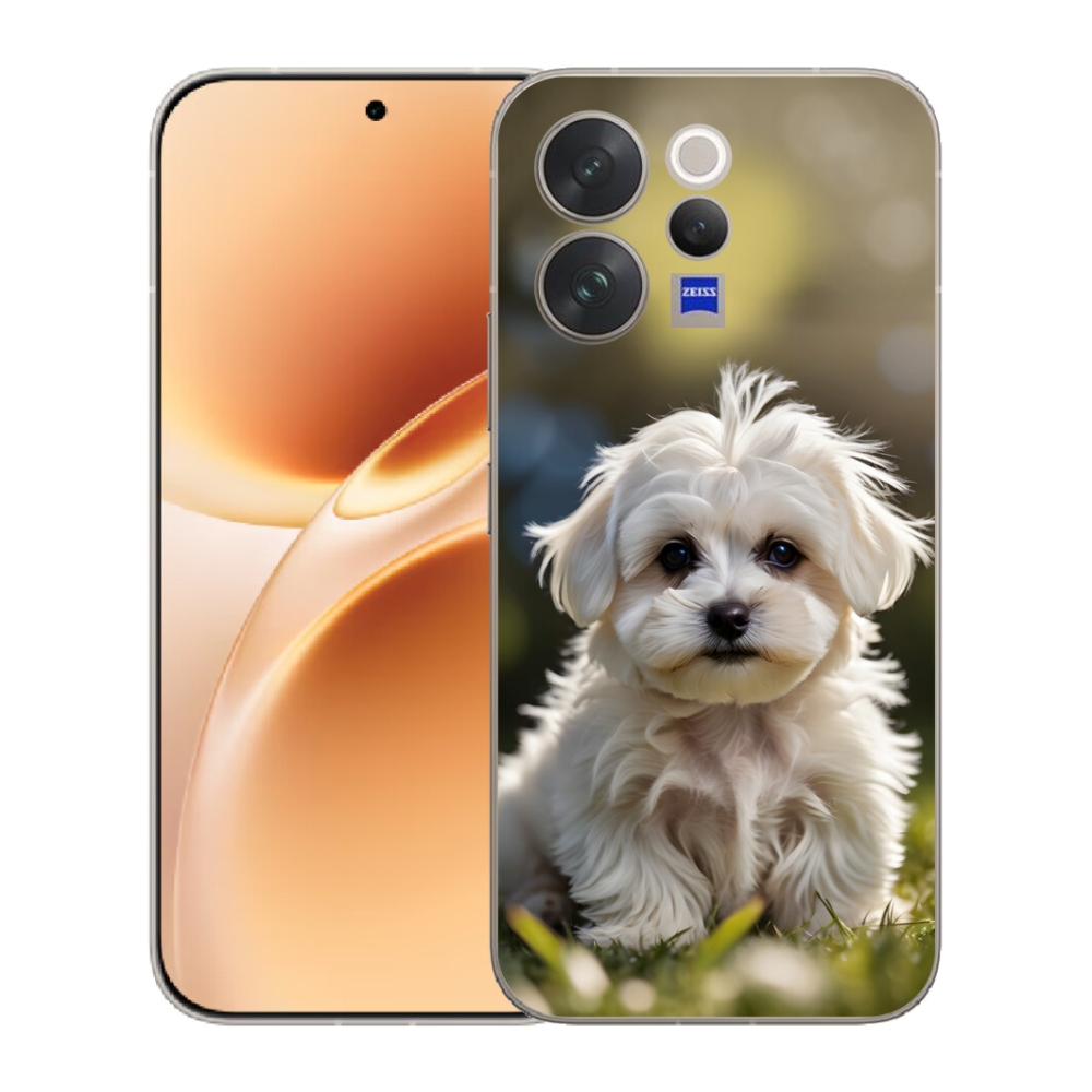 mmCase gél tok a Vivo V70-hez – aranyos máltai kutyus
