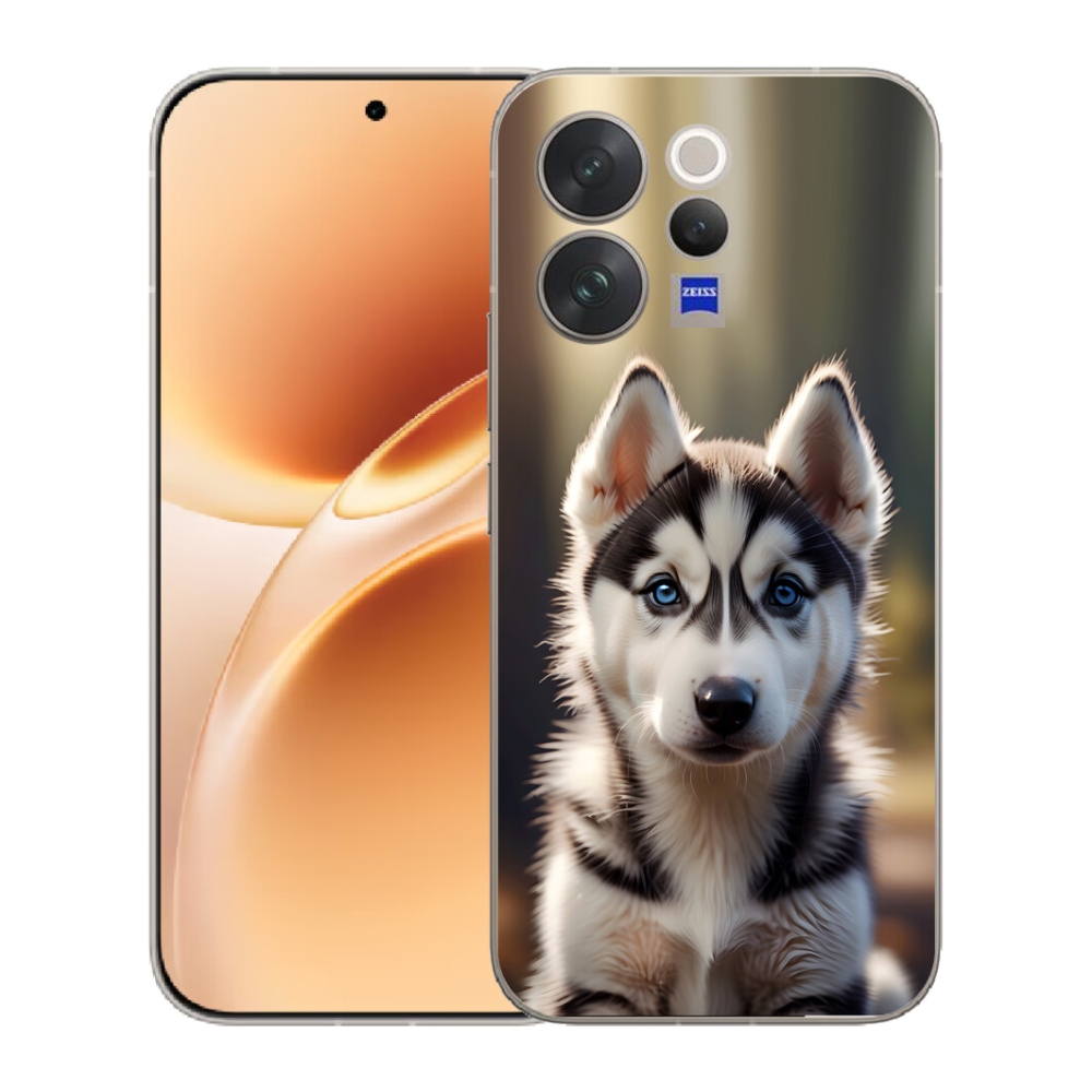 mmCase gél tok a Vivo V70-hez – aranyos szibériai husky
