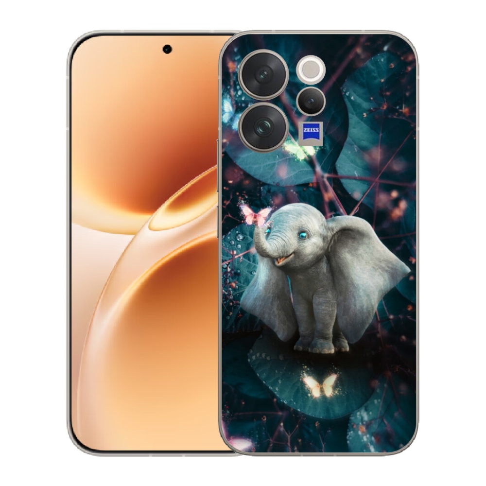 mmCase gél tok a Vivo V70-hez – aranyos elefánt