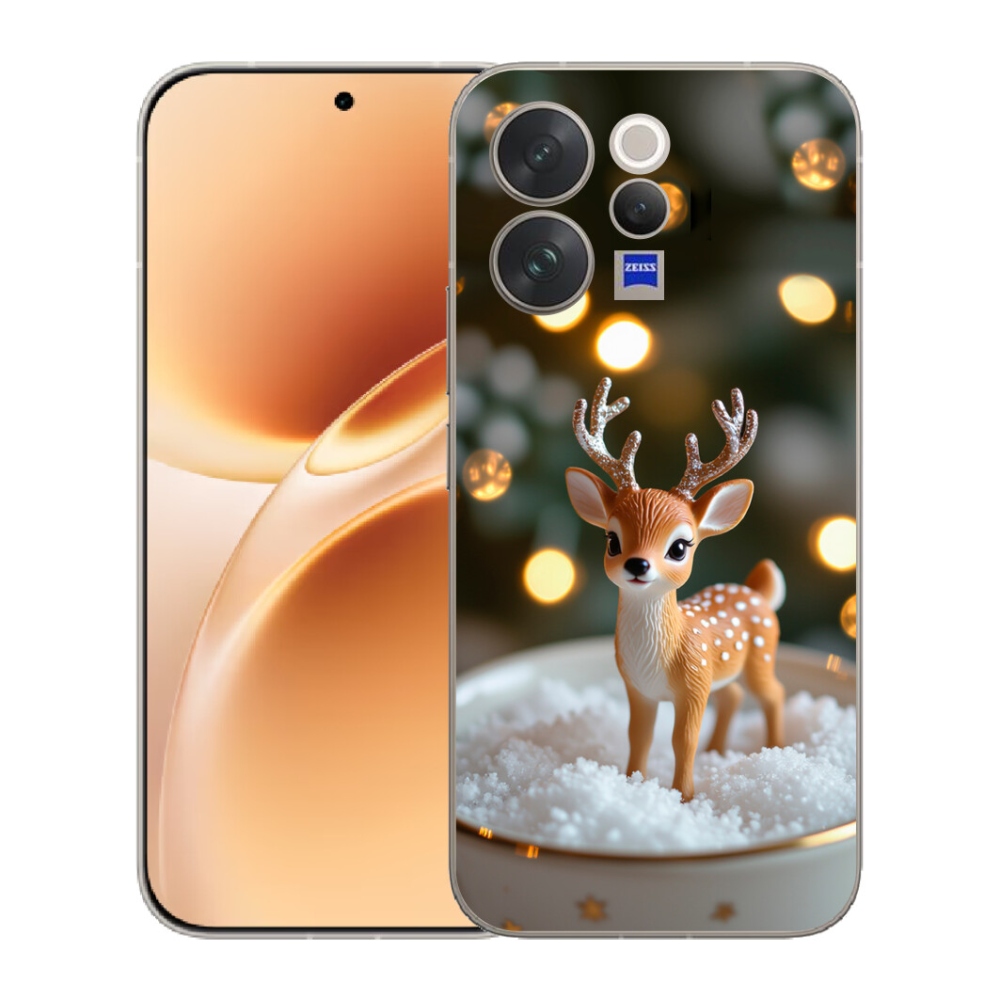 mmCase gél tok a Vivo V70-hez – aranyos karácsonyi szarvas