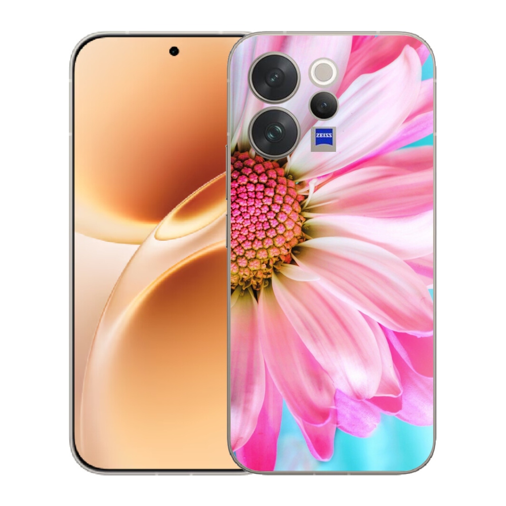 mmCase gélhuzat a Vivo V70-hez – rózsaszín virág