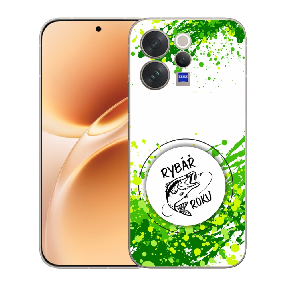 mmCase géltok a Vivo V70-hez – „Az év horgásza” fehér háttérrel