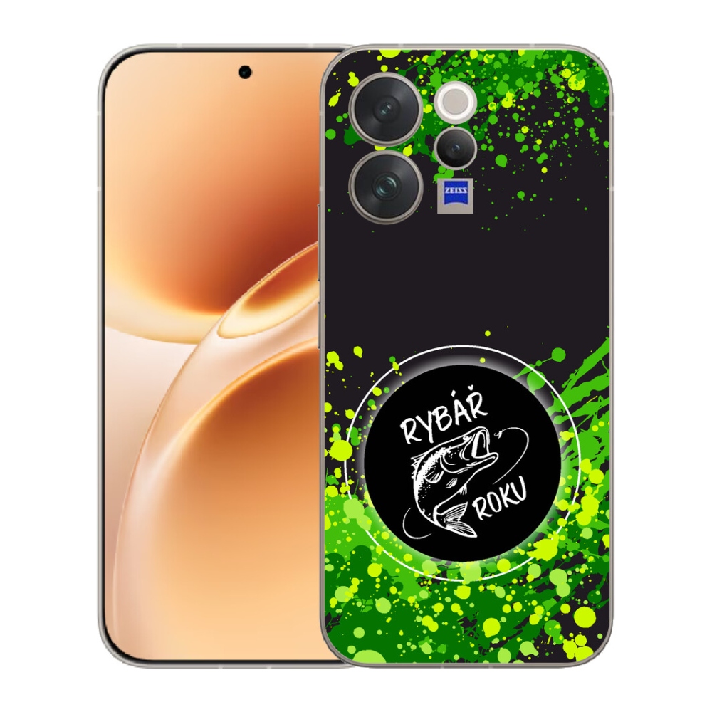 mmCase géltok a Vivo V70-hez – „Az év horgásza” fekete háttérrel
