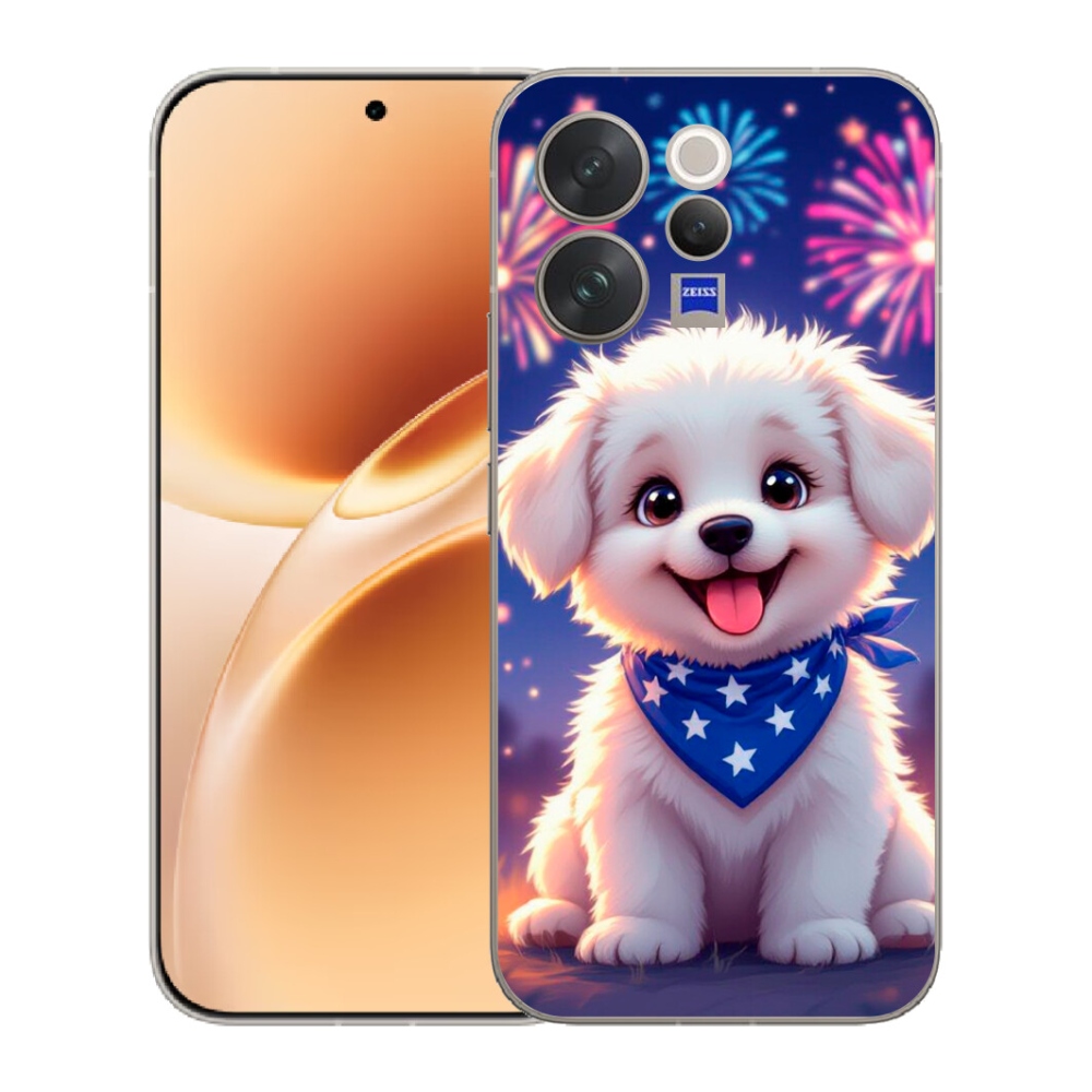 mmCase gél tok a Vivo V70-hez – ünnepi kiskutya