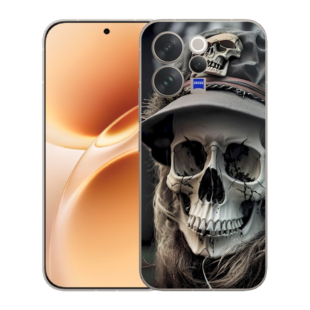 mmCase géltok a Vivo V70-hez – sötét koponya