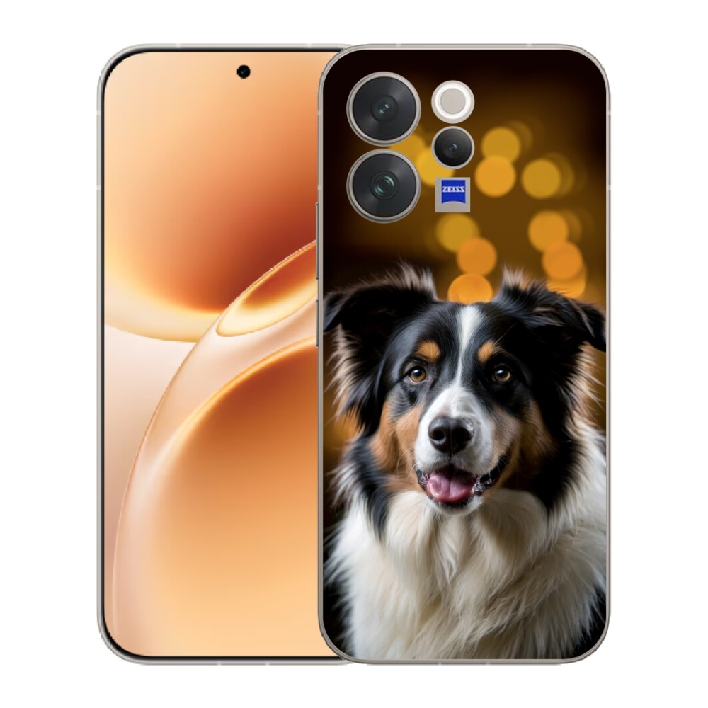 mmCase gél tok a Vivo V70-hez – mosolygós ausztrál juhászkutya