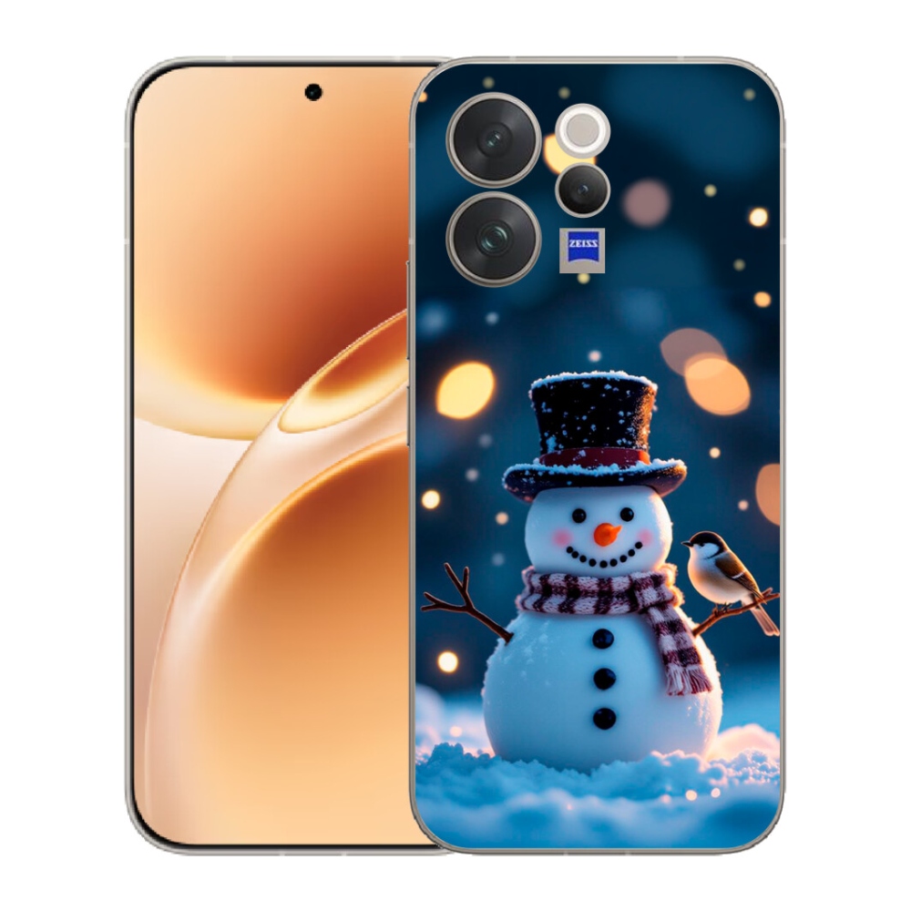 mmCase gélhuzat a Vivo V70-hez – karácsonyi hóember
