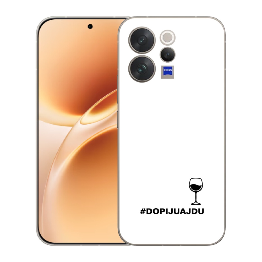 mmCase géltok a Vivo V70-hez – szőlőmotívum fehér háttérrel