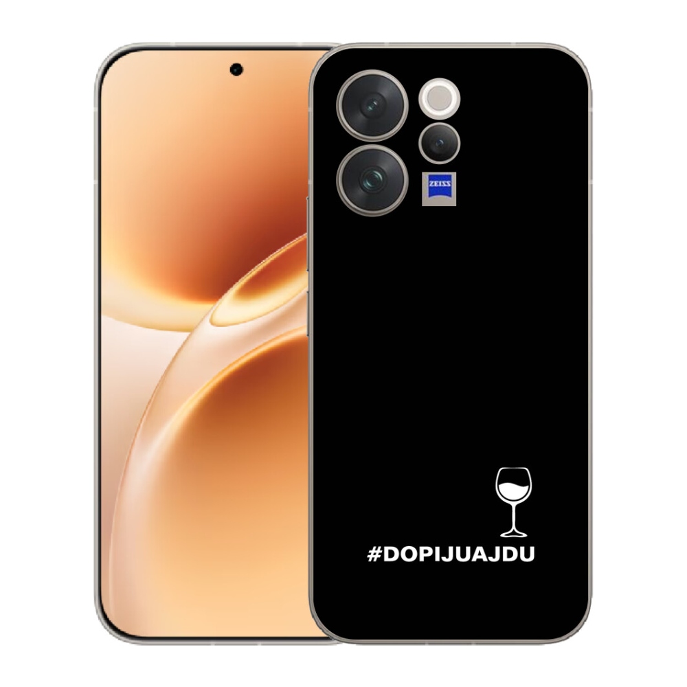 mmCase géltok a Vivo V70-hez – szőlőmotívum fekete háttérrel