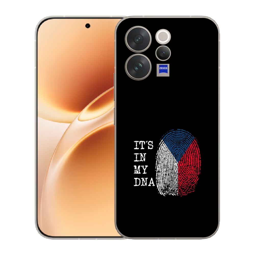 mmCase gél tok a Vivo V70-hez – zászló, ujjlenyomat, fekete háttér