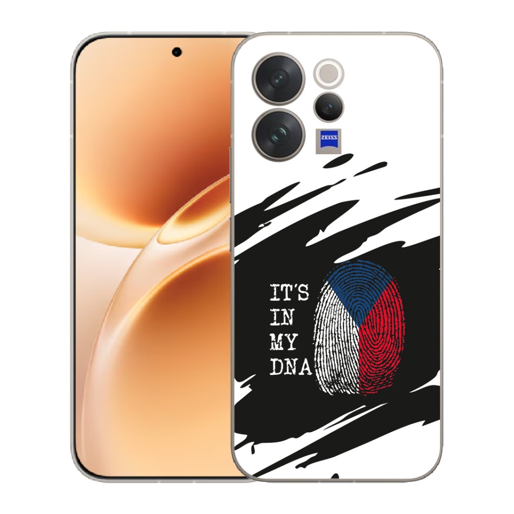 mmCase géltok a Vivo V70-hez – zászló, ujjlenyomat, fekete-fehér háttér