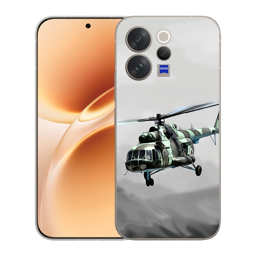 mmCase gélhuzat a Vivo V70-hez – katonai helikopter