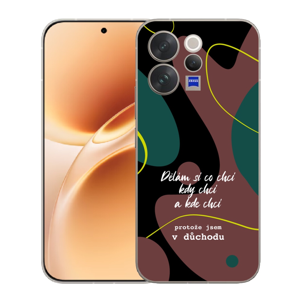 mmCase géltok a Vivo V70-hez – vicces felirat, 10 fekete háttér