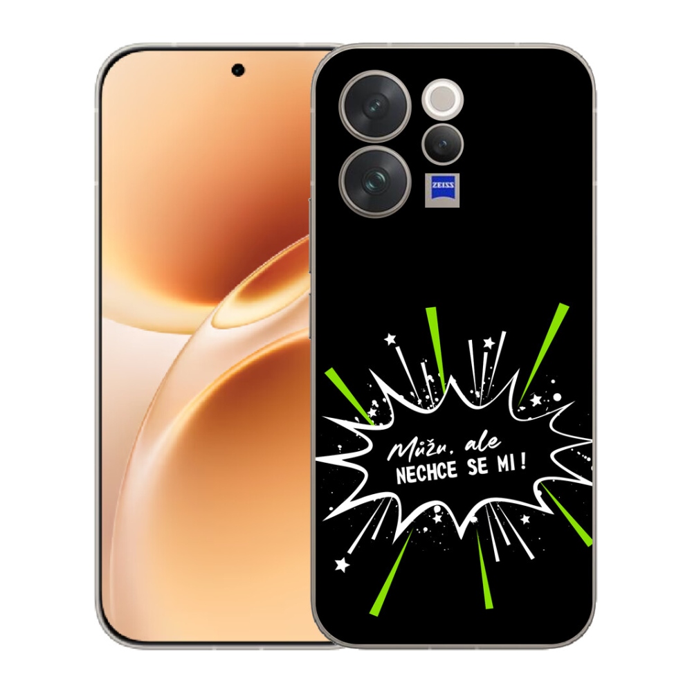 mmCase gél tok a Vivo V70-hez – vicces felirat, 11, fekete háttér
