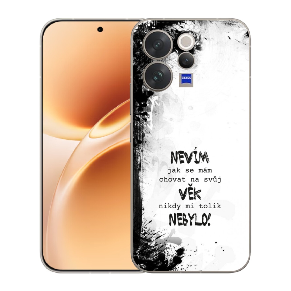 mmCase géltok a Vivo V70-hez – vicces felirat, 14, fehér háttér