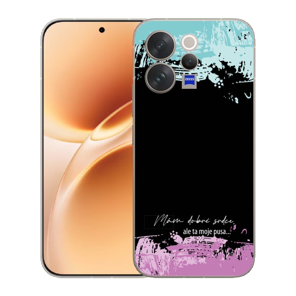 mmCase géltok a Vivo V70-hez – vicces felirat, 3 fekete háttér