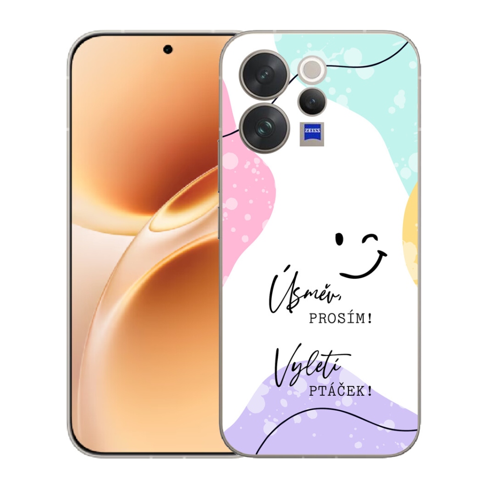 mmCase géltok a Vivo V70-hez – vicces felirat, 4 fehér háttér