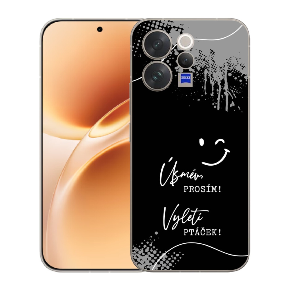 mmCase gél tok a Vivo V70-hez – vicces felirat, 4 fekete háttér