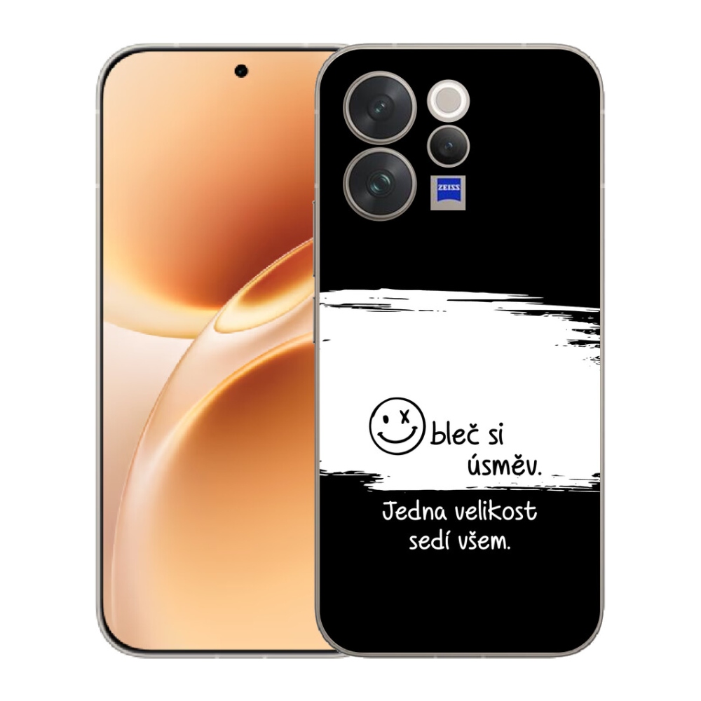 mmCase géltok a Vivo V70-hez – vicces felirat, 8 fekete-fehér háttér